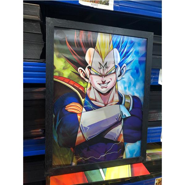 Non Toxic 3D Lenticular Poster Printing Goku Wall Art Painting