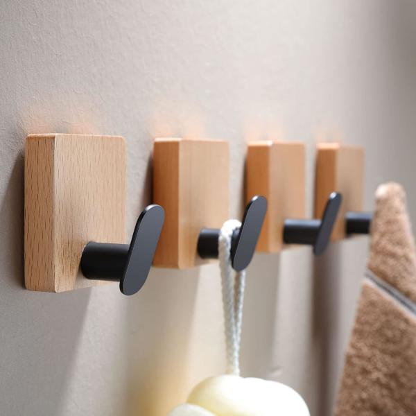 Buy Solid Wood Beech Wall Hook - Handmade Customizable Coat Hanger at wholesale prices