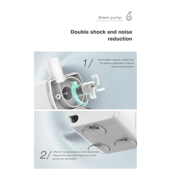 Pet Feeder Automatic Water Dispenser Avocado Shaped 4 Layers Filter Blue Light