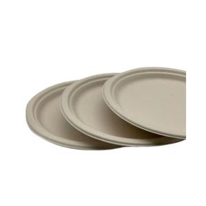 Round 6" 6g Biodegradable Sugarcane Bagasse Plates, Paper plates
