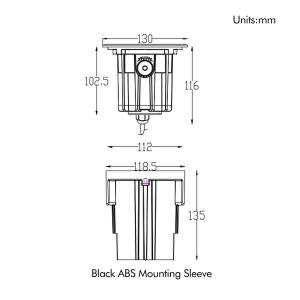 110V 220VAC LED Inground Light 24VDC Tiltable Beam Direction Underground