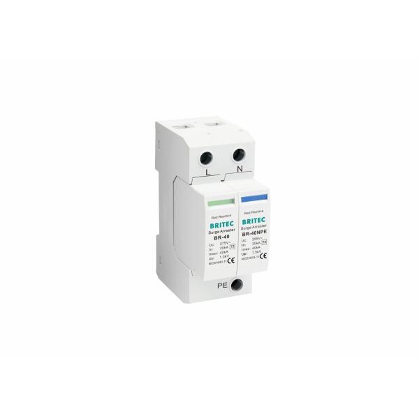 Buy TVSS 150V/275V/320V/385V/440V 40KA Din Rail Power Lightning Protection Surge Arrester Single Phase at wholesale prices