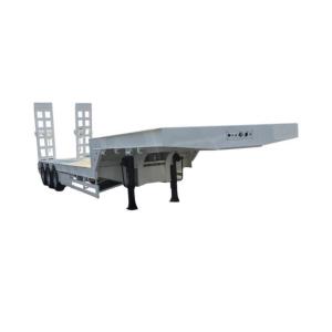 Jost E100 Landing Gear 80t Low Bed Truck Semi Trailer for Heavy Mechanical