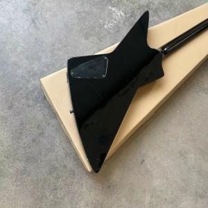 Custom special shape body ESP style electric guitar in black color glossing