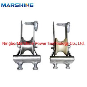 Crossarm-Mounted Stringing Block With Round Belt Power Transmission