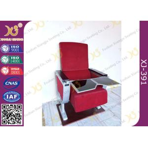 Aluminum Base Soild Wood Armrest Double Writing Table Auditorium Seating Chairs