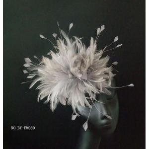 Dyed Hackle And Coque Feather Mounts , Chicken Flower Feather Headband