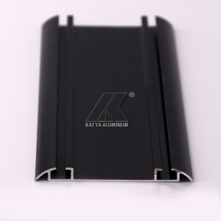 Buy Black Powder Coating Aluminum Alloy Extrusion , 6063  OEM Cabinet Material at wholesale prices