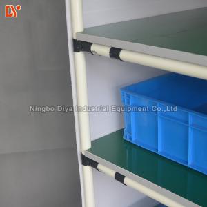 Heavy Duty Industrial Handpush Tote Cart White Lean Pipe Trolley