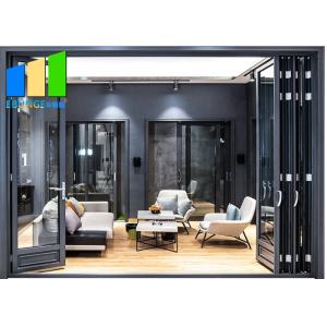 Acoustic Accordion Folding Sliding Door Double Glazed Glass Panel Dubai