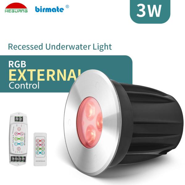Buy 3W RGB Color Extenal Control Underwater Led Lights swimming pool light at wholesale prices