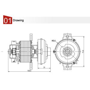 AC Universal Motor for Meat Grinder