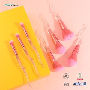 Aluminum Ferrule 7PCS Makeup Brush Set Plastic Handle Smudge Brush Soft