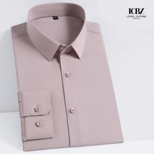 100% Cotton Men's Dress Shirts Stylish Long Sleeve T-Shirt Design in White and