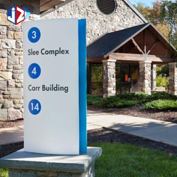 Painted Stainless Steel Directional Wayfinding Signs DC12V Illuminated Outdoor Signs