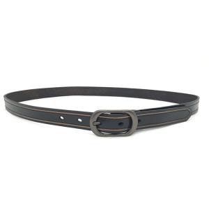 Solid Pin Buckle Female Fashion Leather Belts / Skinny Dress Belts