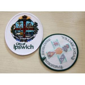 Personalized Custom Embroidery Paches Merrow Edges Back Plain Fusing Paper