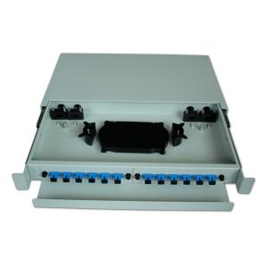 China Sliding IP32 48FO Fiber Termination Patch Panel 24port on sale