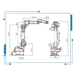 6 Axis Chinese GBS Arc Welding Robot GBS6-C2080 With Ehave CM350AR Welding