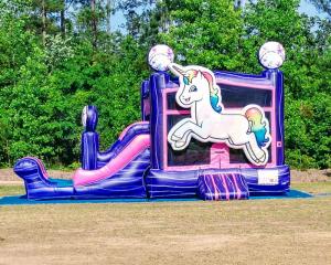 Quality Backyard Unicorn Jumping Castles Inflatable Bounce House Water Slide for sale