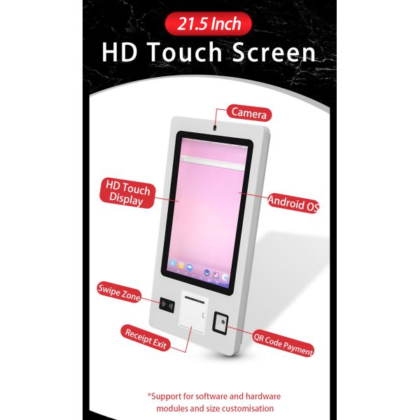 32-Inch Fast Food Self-Service Automatic 10-Point Capacitive Touchscreen Android OS Indoor Use Ordering Payment Machine Kiosk