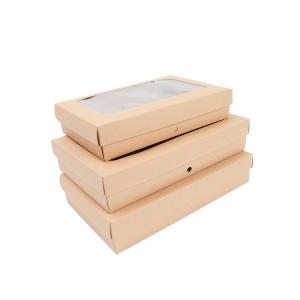 Eco Friendly Paper Cardboard Pastry and Cookie Boxes with Window Corrugated