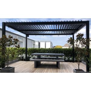 3x3m Outdoor Aluminium Manual Louvered Pergola Windproof Sun Protection