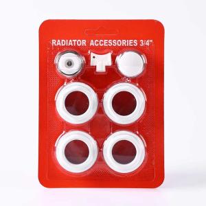 China Apartment Vertical Radiator Accessories , 3/4 7 Elements Radiator Mounting Set on sale