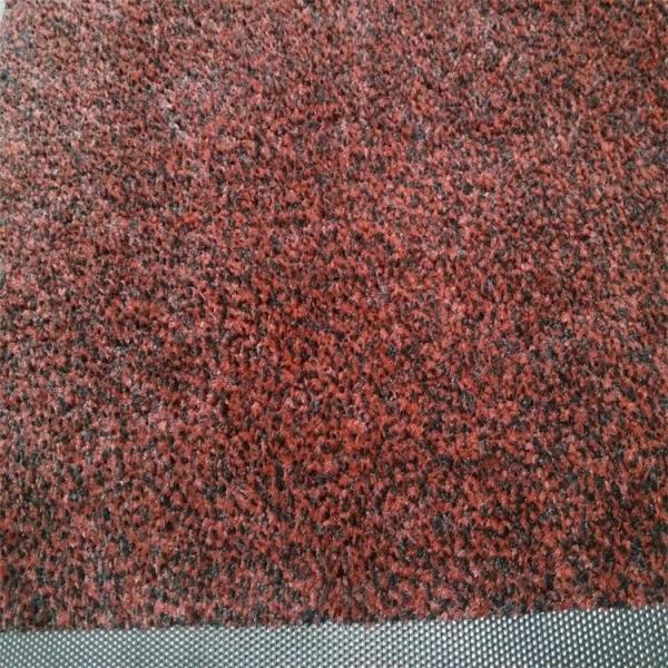 Machine washable red nylon material rubber backing door mat