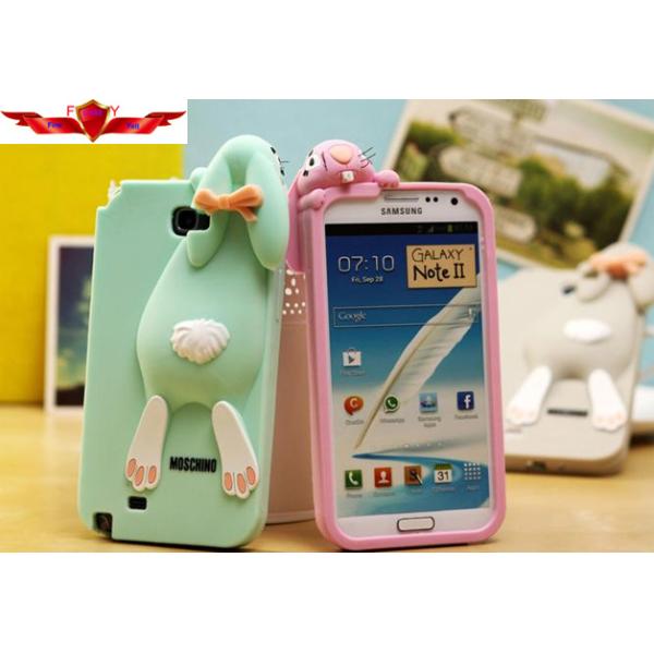Rabbit Silicone Samsung N2, Note3, S4 Cases Multi Color Gift Package Include