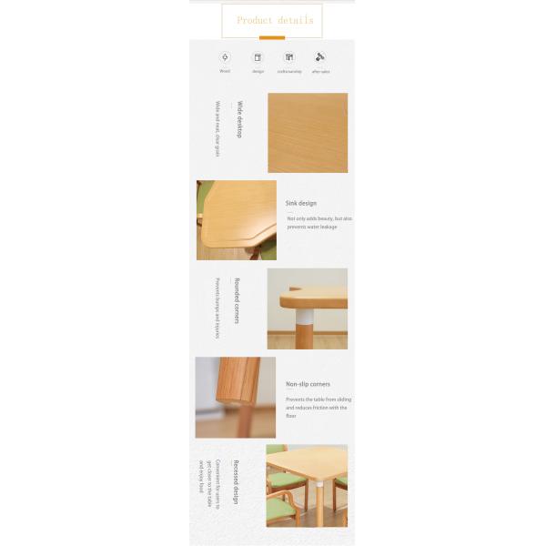 Minimalist Wooden Table Set Conference Solid Wood Kitchen Tables Moisture Proof