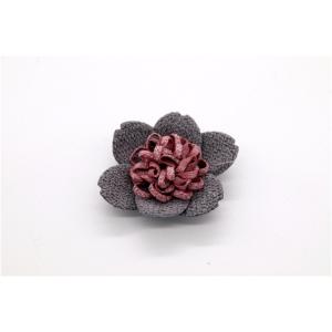 Hand Sintered Edge Flower /girl flower made of satin ribbons/Hand-simulated