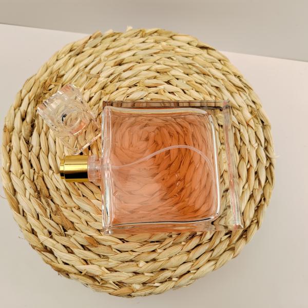 Acceptable Customer's Logo Glass Perfume Bottle with Customized Lid 30ml 50ml 100ml