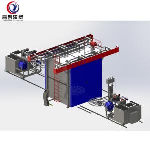 Air Cooling 25000L Inline Shuttle Roto Moulding Machine Low Pressure