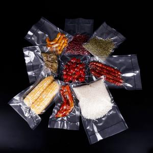 Custom Textured Packaging Bags Vacuum Seal Bags Transparent Plastic Nylon