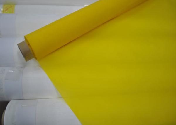 Buy Yellow Polyester Printing Screen Mesh for Textile / Glass / PCB / Ceramic Printing at wholesale prices