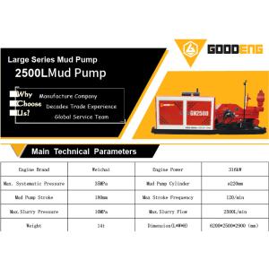 2500L mud pump, GN2500 mud pump, goodeng mud pump 2500L