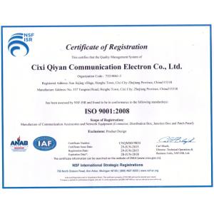 Cixi Qiyan Communication Electron Co.,ltd Certifications