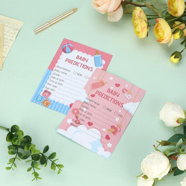 25Pcs Baby Predictions And Advice Cards For Boys or Girls Gender Neutral Baby Shower Party