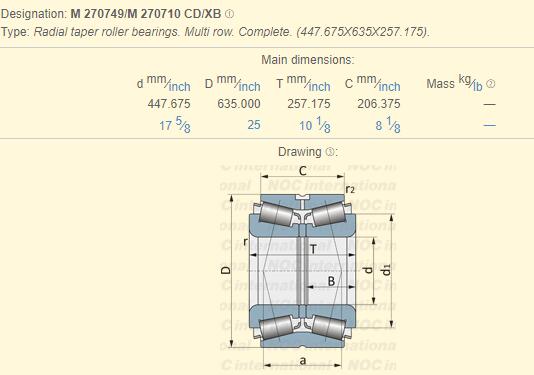 M270749 / M270710CD Single Row Precision Roller Bearing Anti Friction Bearing