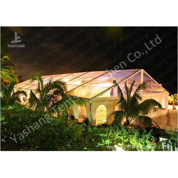 Transparent PVC Fabric Cover Luxury Wedding Tents Buildings With Aluminum