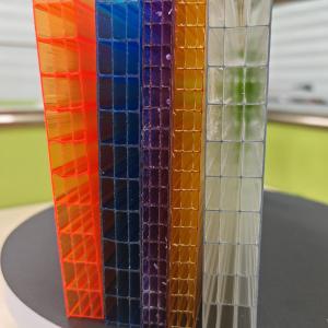 16mm Orange Polycarbonate Hollow Sheet High Strength Lightweight Thermal