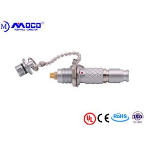 China 4 Pole Push Pull Electrical Connectors 1B Straight Plug / EGG Panel Mount Socket on sale