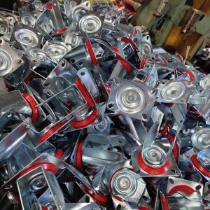 4 Inch Solid Rubber Casters Swivel Locking Threaded Stem Caster Wheels With