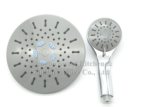 ABS material chrome plating shower head hand shower set overhead shower rain shower set bathroom accessories