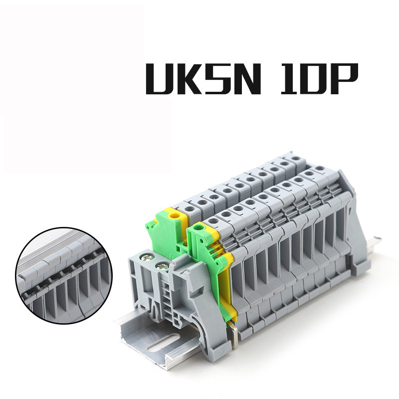 Quality UK5N UK Series DIN Rail Screw Clamp Terminal Blocks 0.2-4mm² 800V 41A for sale