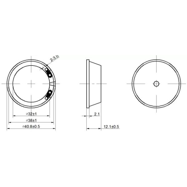 30mm 38mm 41mm 51mm 25khz Tweeter Piezo Alarm Buzzer