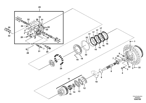 VOE14727995 VOE1472995 VOE14631200 For Volvo Excavator EC480D 480E 380E 480EHR Travel Assembly Final Drive Travel Motor