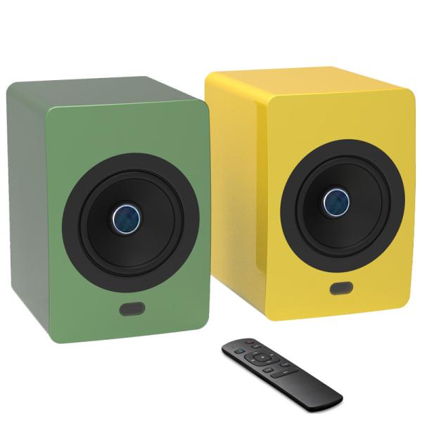 Powered Bookshelf Speakers with Built-in Amplifier and 5.25 Drivers for