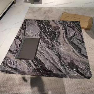 Quality Modern Luxury Tempered Art Glass With Marble Printing Glass Top For Dining Room Table for sale